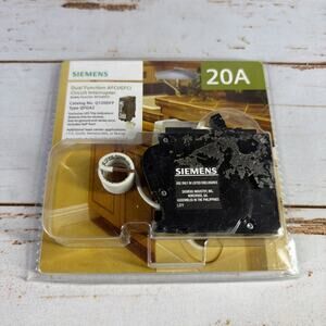Siemens Q120DFP 20A Type QFGA2 AFCI/GFCI Dual‑Function Breaker